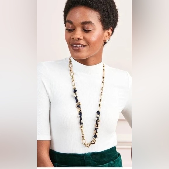 Stella & Dot French Twist Ribbon Necklace - Picture 1 of 5